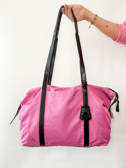 PRADA Nylon Tote Bag – Pink