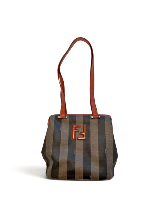 Fendi Pequin Stripe shoulder Bag