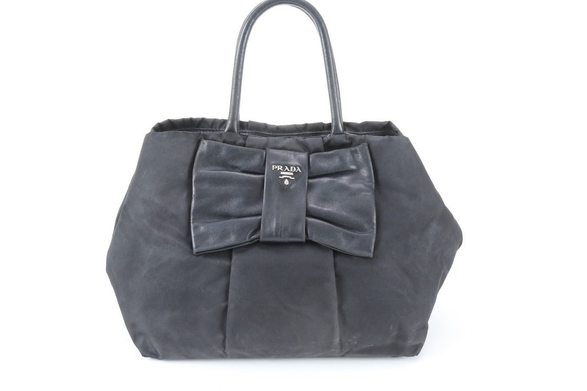 Prada Tessuto Bow Tote Bag