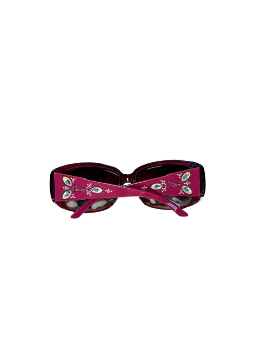 Christian Dior Vintage Embellished Pink Sunglasses