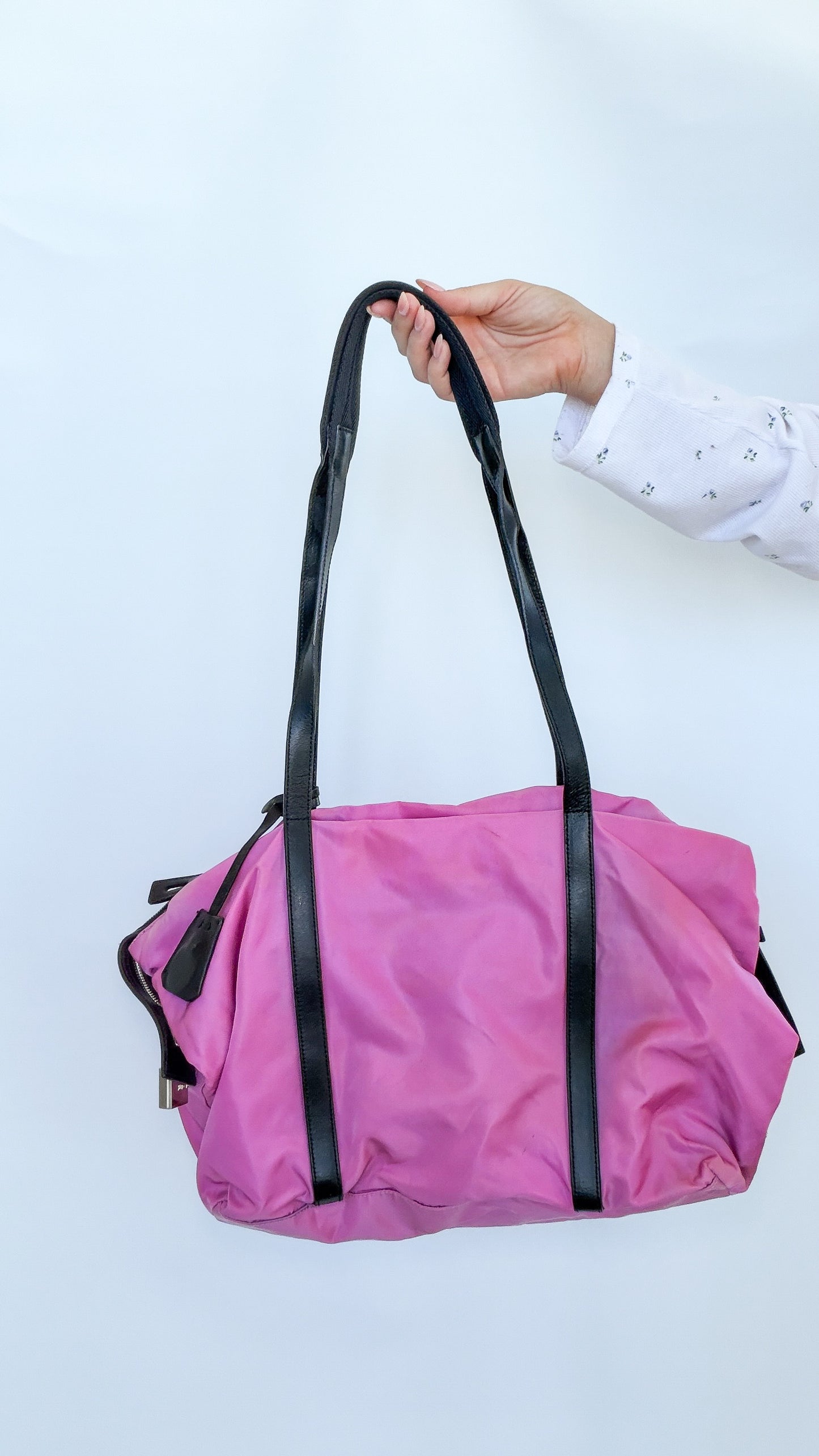 PRADA Nylon Tote Bag – Pink