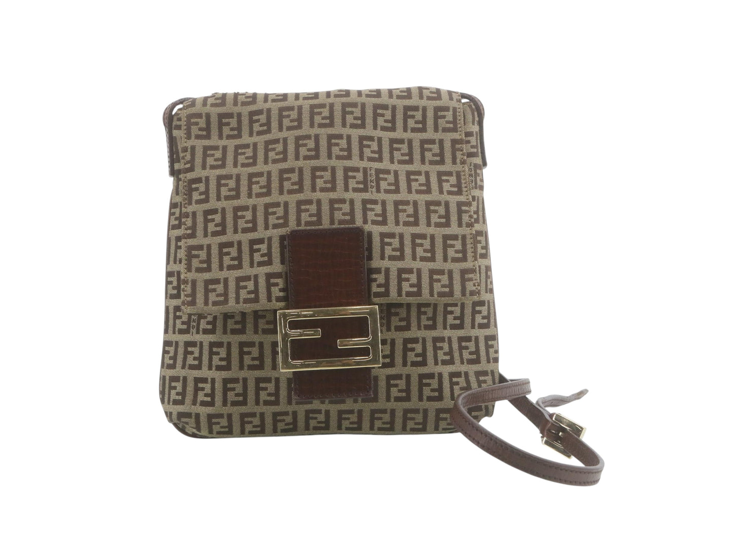 Fendi Zucchino Mama Baguette / Shoulder Bag – Brown Tobacco