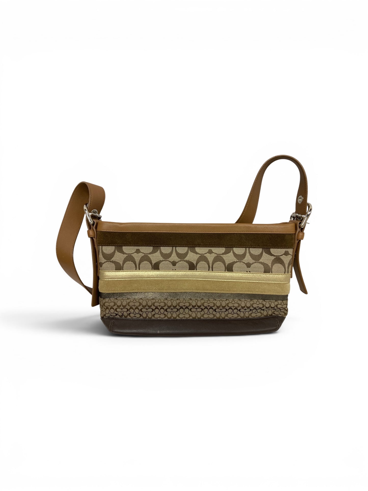 COACH Signature Stripe Shoulder Bag