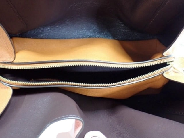 Coach Colourblock Leather Shoulder Bag (Pink & Tan)