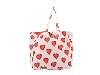 Prada Heart Print Nylon Tote Bag