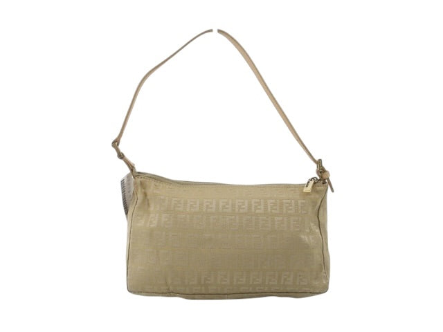 Vintage Fendi Zucchino Shoulder Bag – Beige Monogram