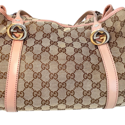 Gucci GG Canvas Pink Trim Tote Bag – Brown Monogram