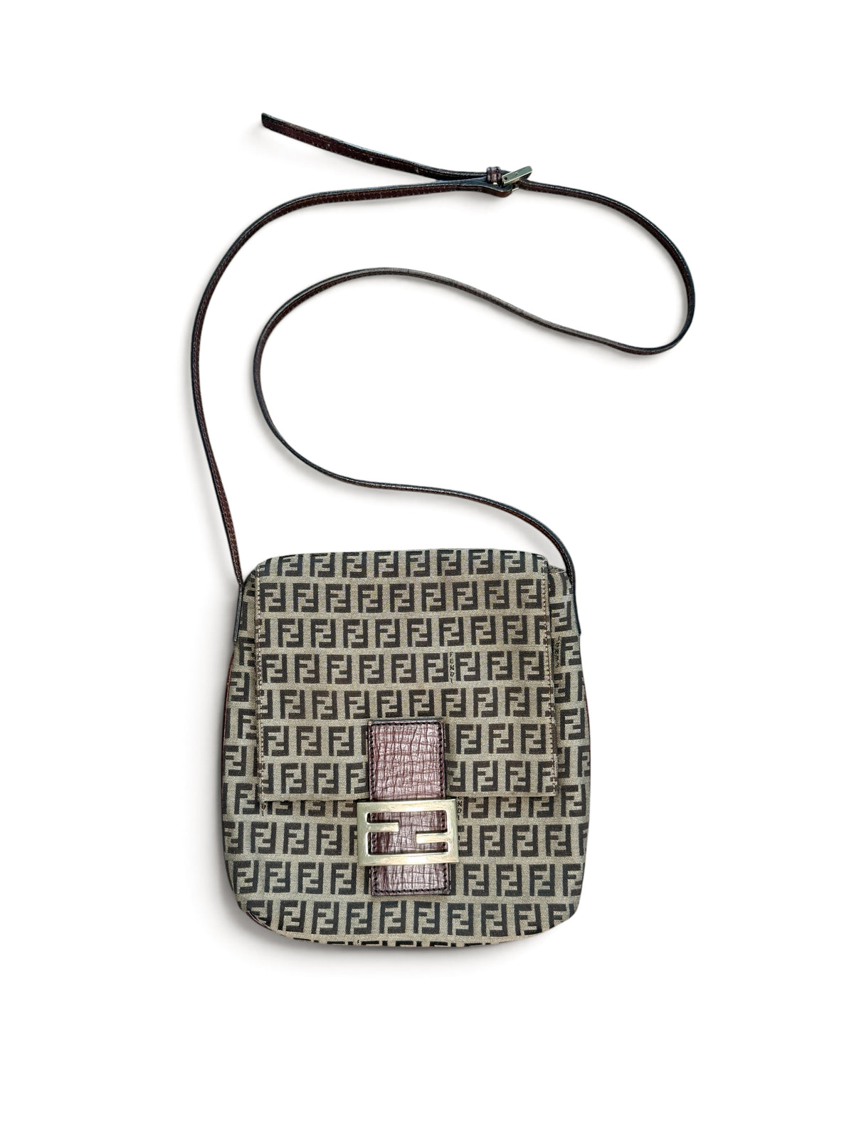 Fendi Zucchino Mama Baguette / Shoulder Bag – Brown Tobacco