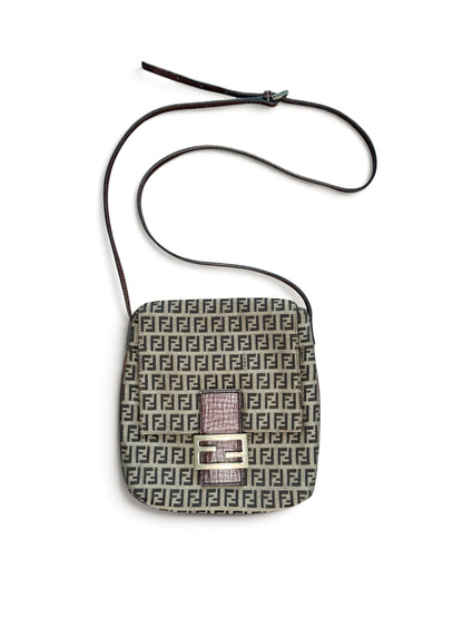 Fendi Zucchino Mama Baguette / Shoulder Bag – Brown Tobacco