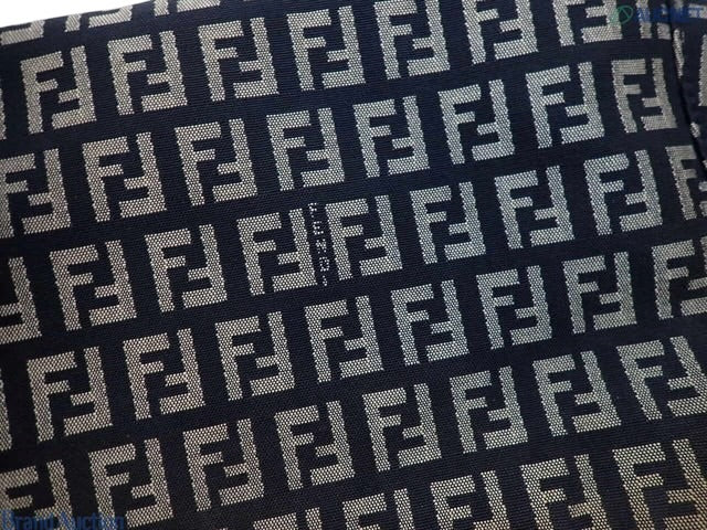 Fendi Zucchino Mini Shoulder Bag – Black/Grey
