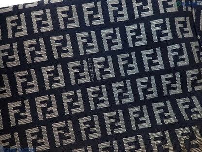 Fendi Zucchino Mini Shoulder Bag – Black/Grey