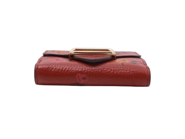 Coach Floral Buckle Leather Wallet