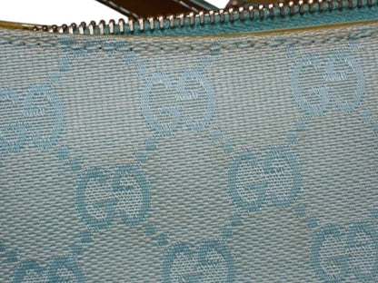 Gucci GG Canvas Baguette Shoulder Bag – Baby Blue