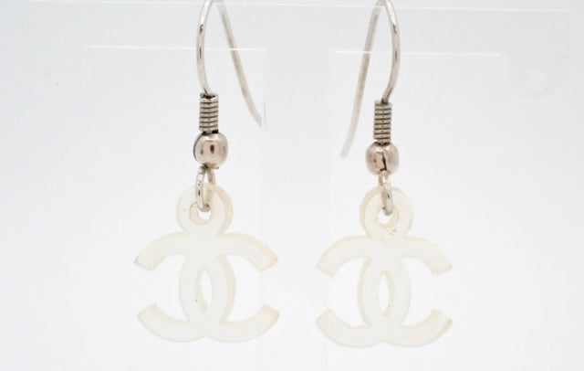 Chanel Coco Mark Clear Earrings