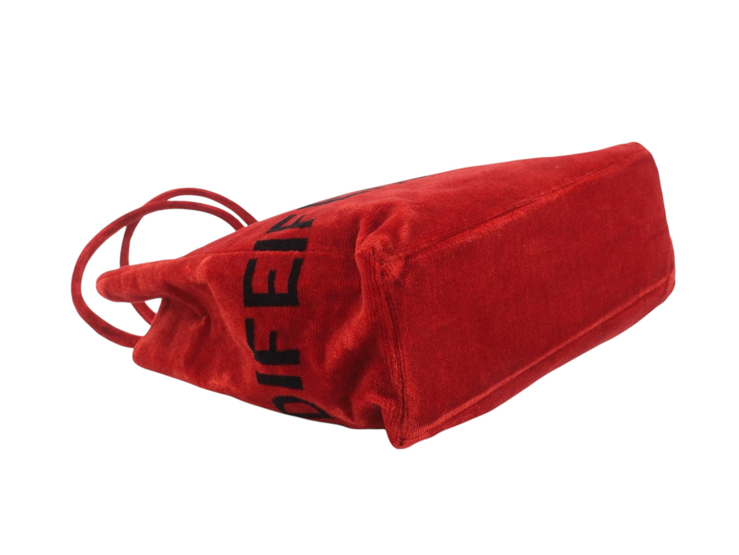 Fendi Red Velvet Tote Bag