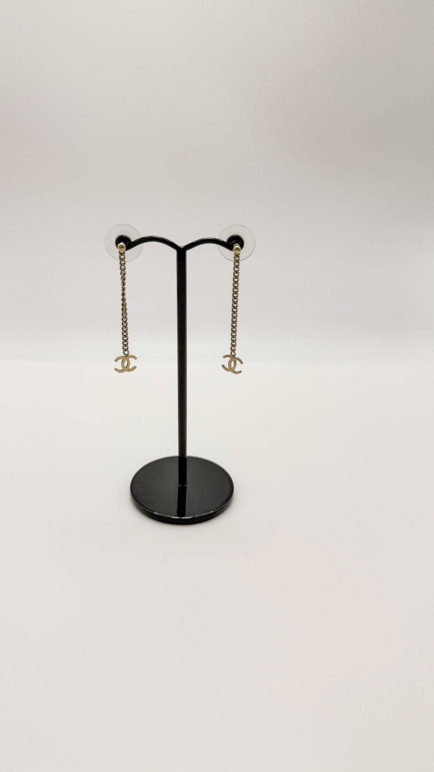 Chanel Gold Chain Drop Earrings