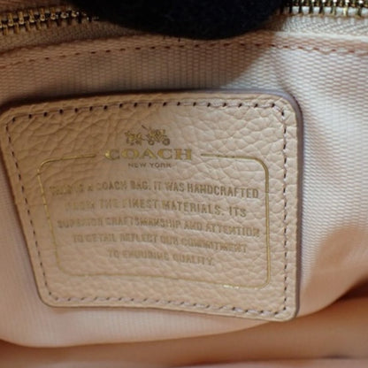 Coach Nude Leather Shoulder Bag with Chain Detail