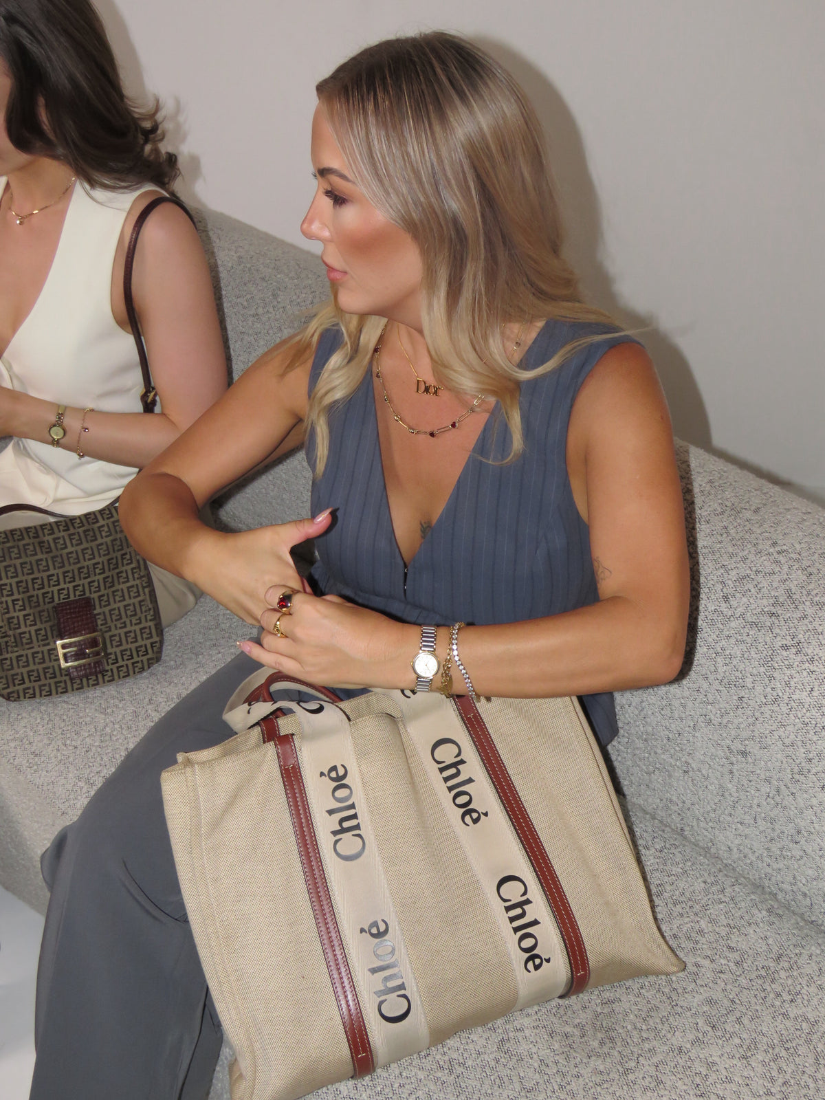 Chloé Woody Canvas Tote