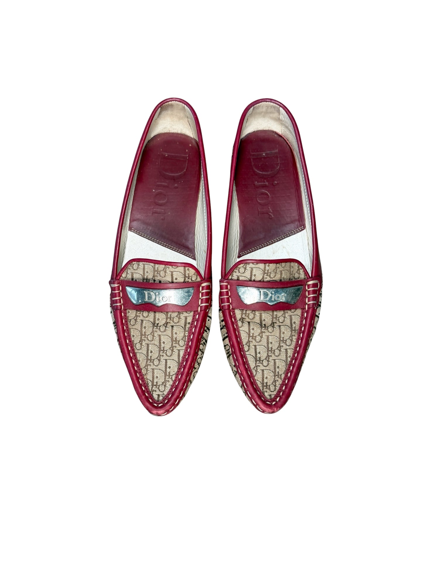 CHRISTIAN DIOR TROTTER MONOGRAM LOAFERS – SIZE 38