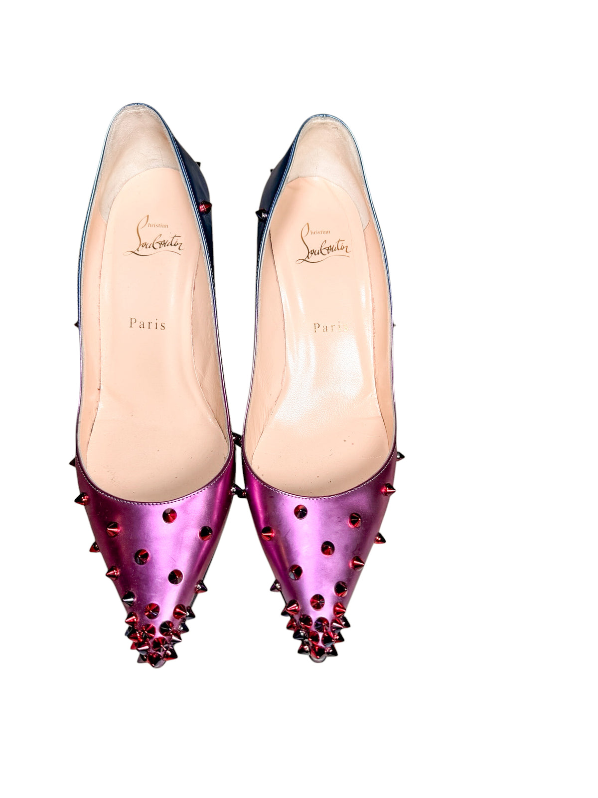 Christian Louboutin Spike Pumps – Blue/Purple Gradient size 38