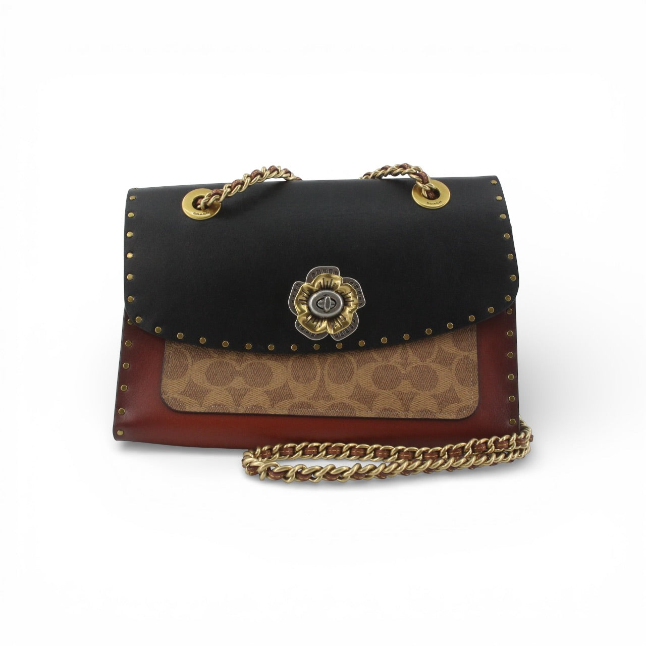 Coach Parker Chain Bag – Black & Tan