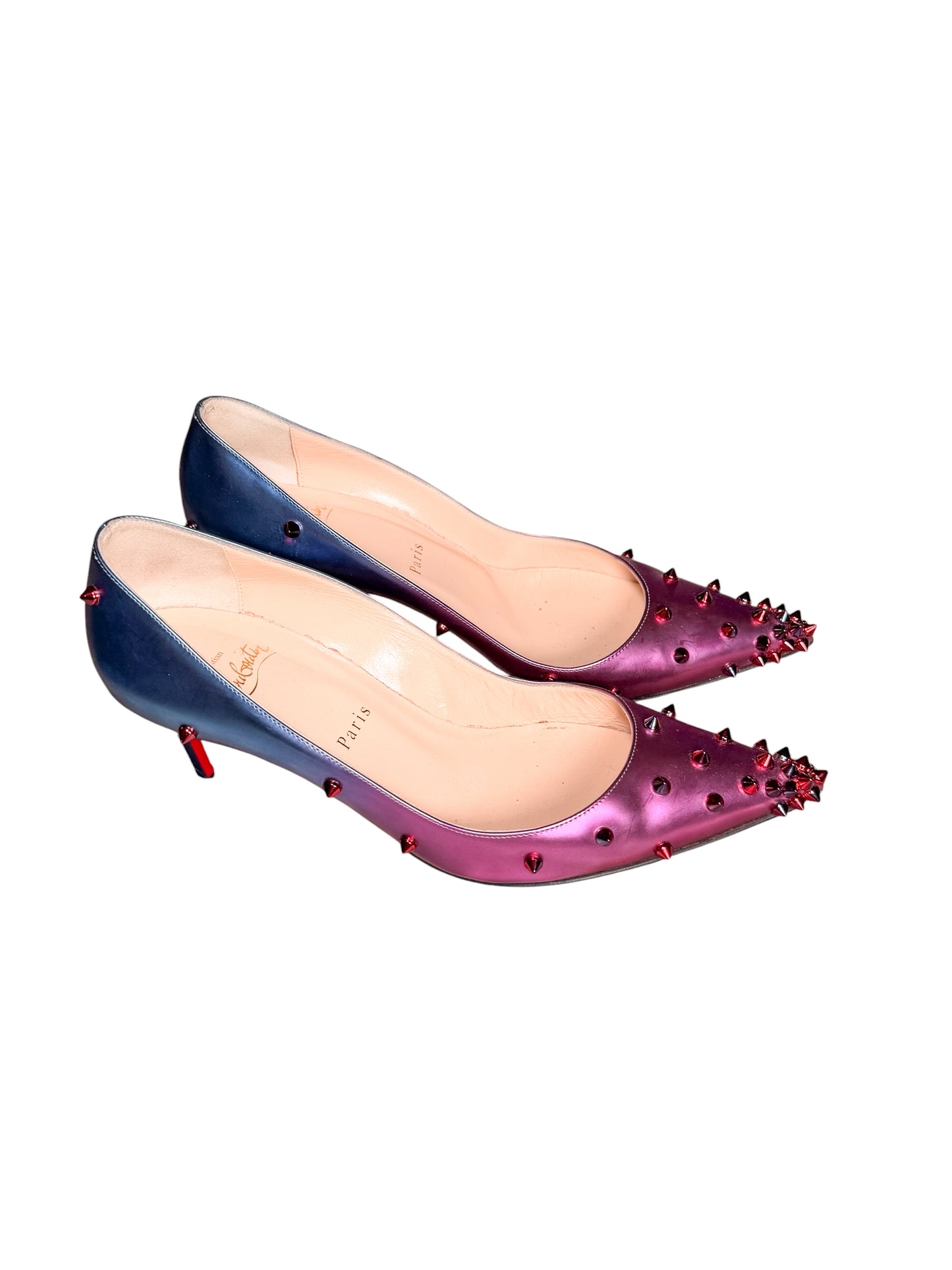 Christian Louboutin Spike Pumps – Blue/Purple Gradient size 38