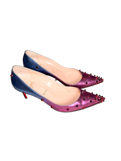 Christian Louboutin Spike Pumps – Blue/Purple Gradient size 38