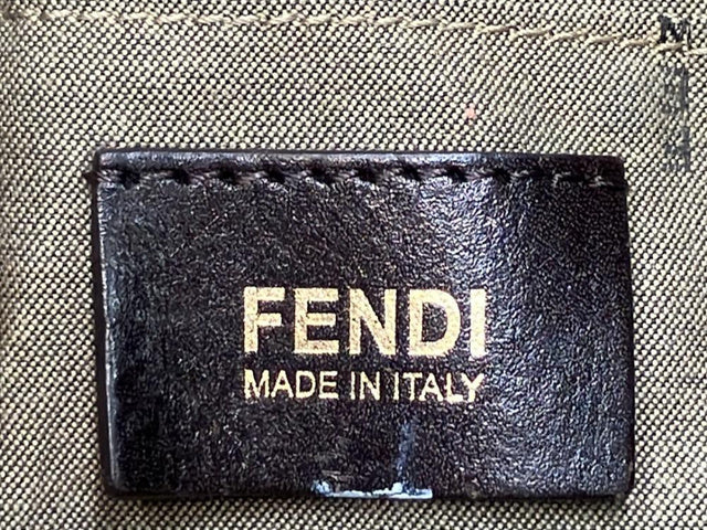 Fendi Zucca Tote Bag (Gold Charm)
