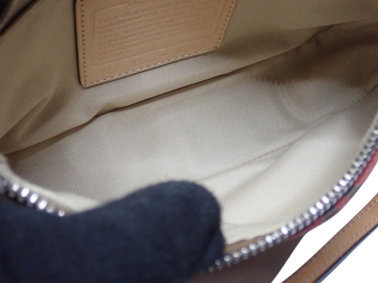 Coach Red and Gold Signature Shoulder Bag