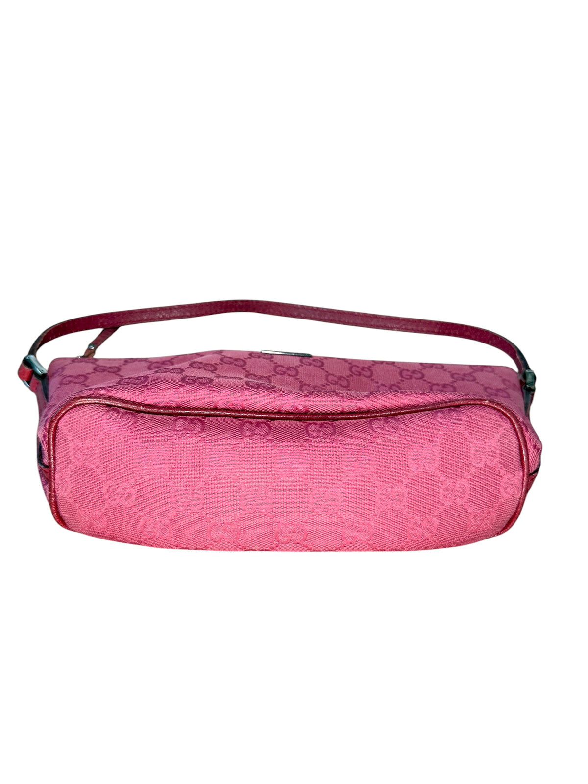 GUCCI Pink GG Canvas Boat Shoulder Bag