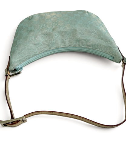 Gucci GG Shimmer Canvas Baguette Shoulder Bag