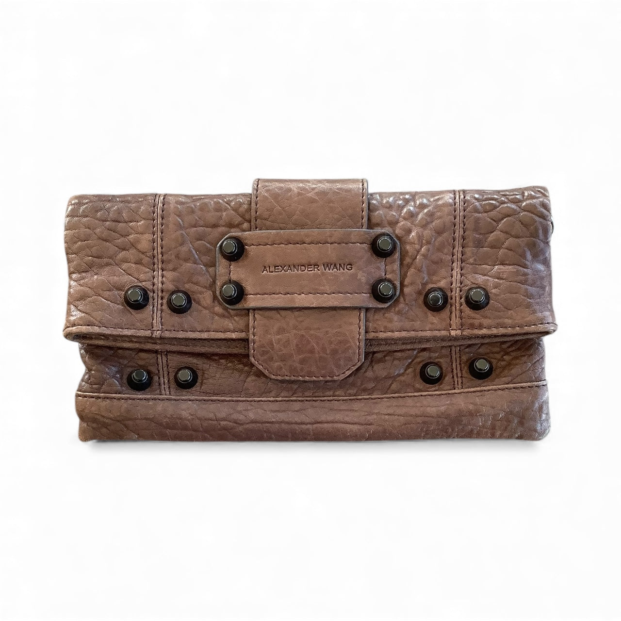 Alexander Wang Diego Fold-Over Leather Clutch / Crossbody