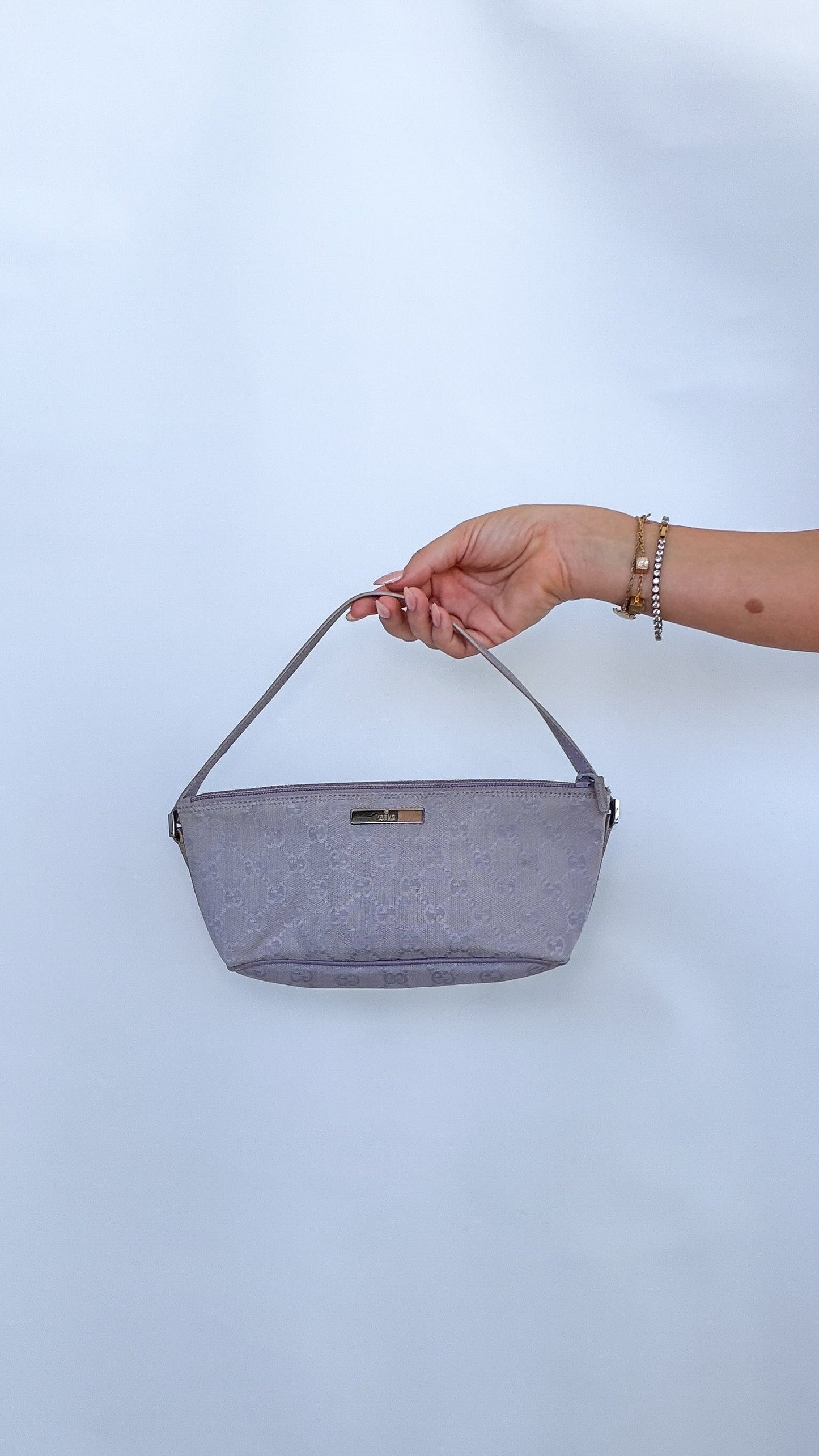 Gucci GG Monogram Shoulder Bag – Lilac