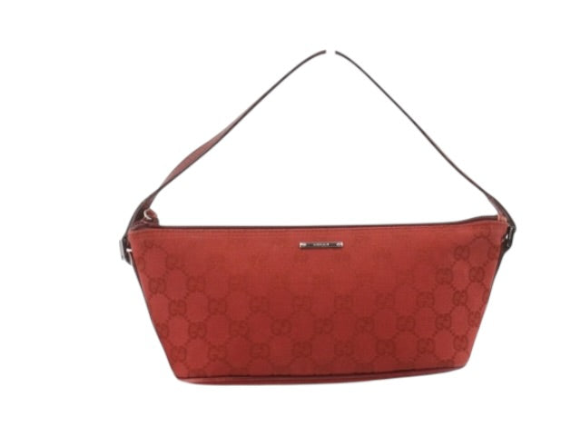 GUCCI RED MONOGRAM SHOULDER BAG