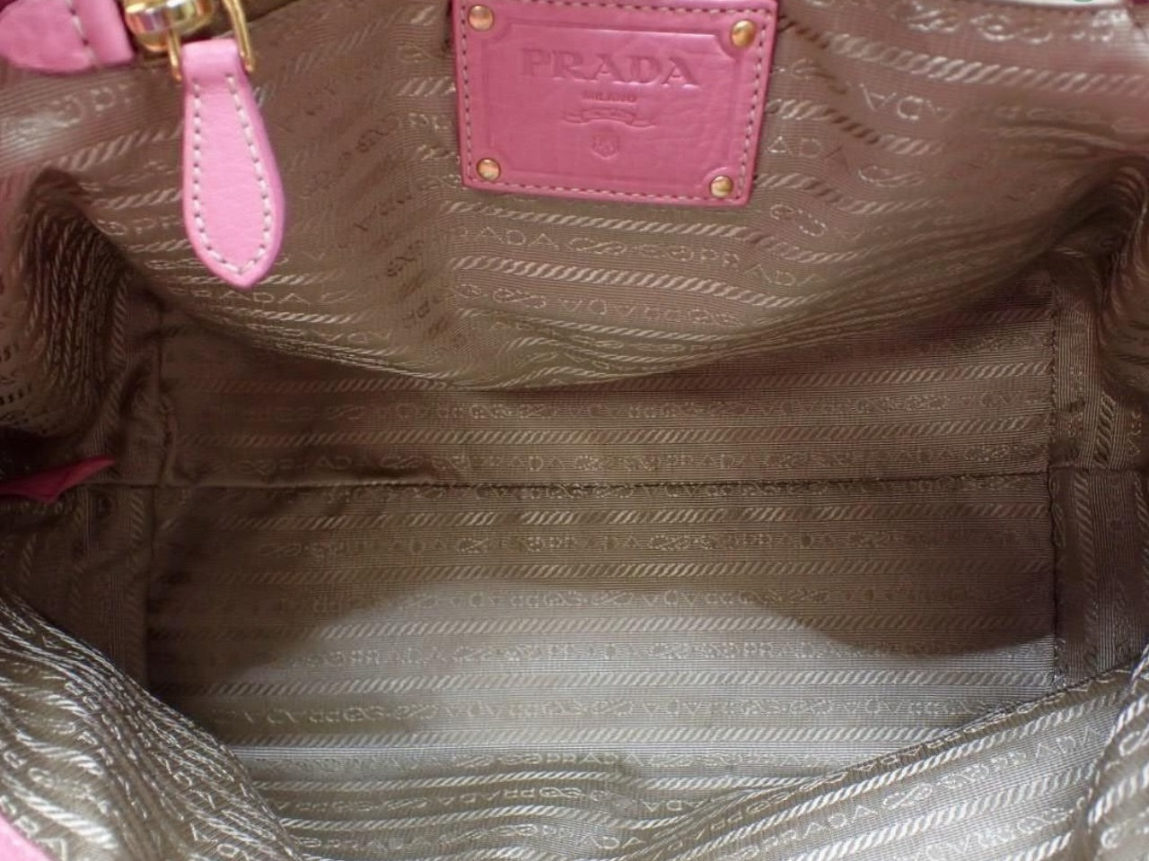 Prada Canapa Bow Tote – Pink & Beige