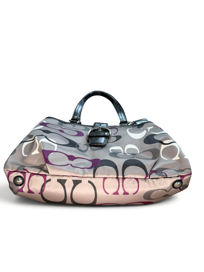 COACH Signature Patent Satchel Shoulder Bag