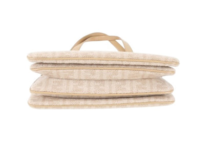 Fendi Zucchino Textured Shoulder Bag | Beige