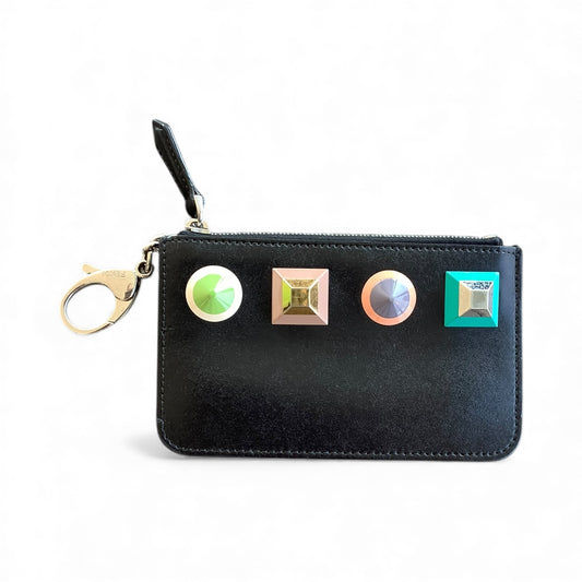 Fendi Studded Leather Pouch – Black Multi-Colour