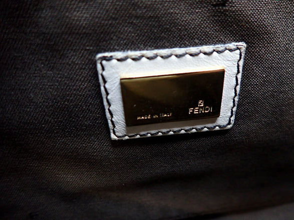 Fendi Zucchino Mini Shoulder Bag – Black/Grey