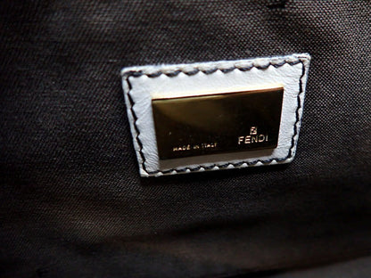 Fendi Zucchino Mini Shoulder Bag – Black/Grey