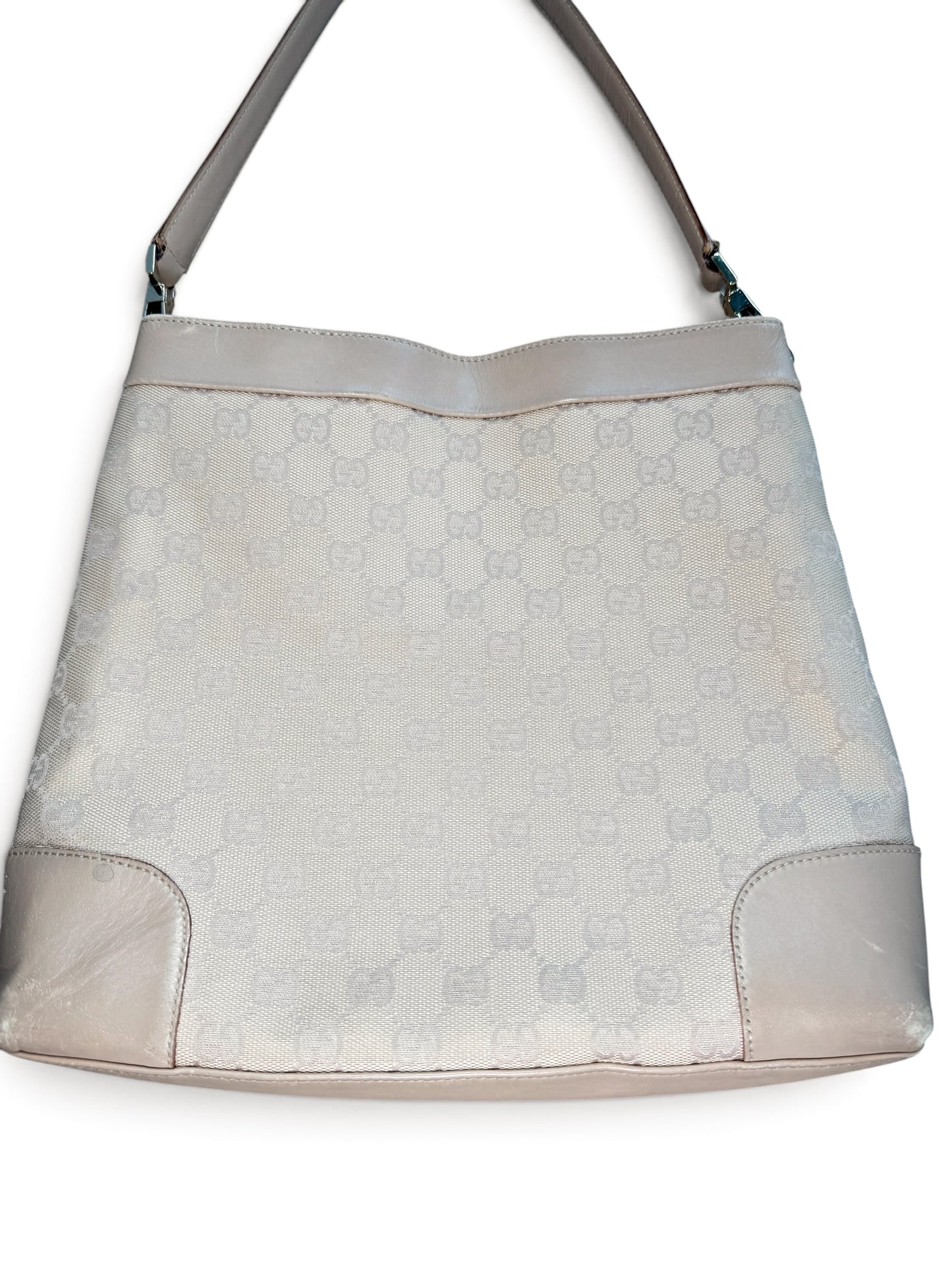 Gucci GG Canvas Shoulder Bag – Beige