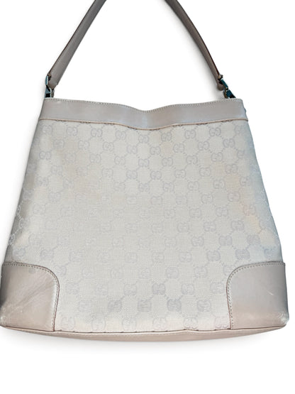 Gucci GG Canvas Shoulder Bag – Beige