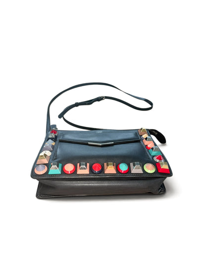 Fendi Studded Crossbody & Clutch – Black Multicolour