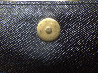 PRADA VINTAGE BLACK & GOLD DISTRESSED SHOULDER BAG