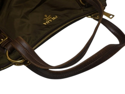 Prada Tessuto Nylon Shoulder Bag – Khaki