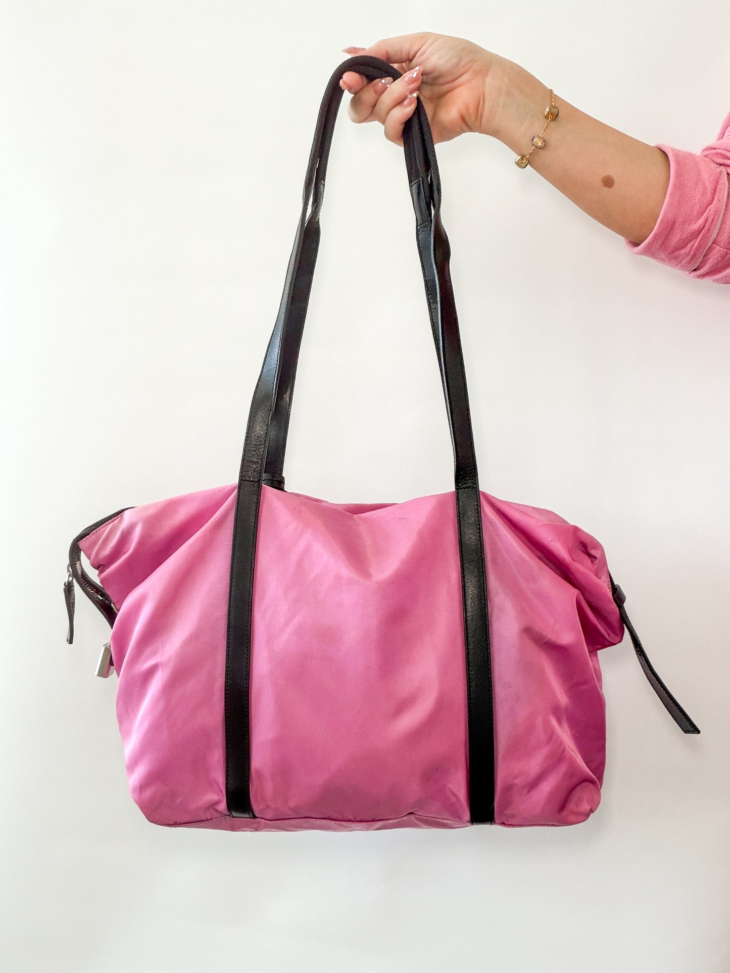 PRADA Nylon Tote Bag – Pink