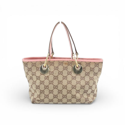Gucci Mini GG Canvas Tote – Pink Trim