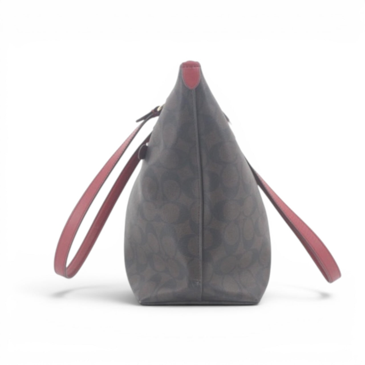 COACH Signature Tote with Red Handles