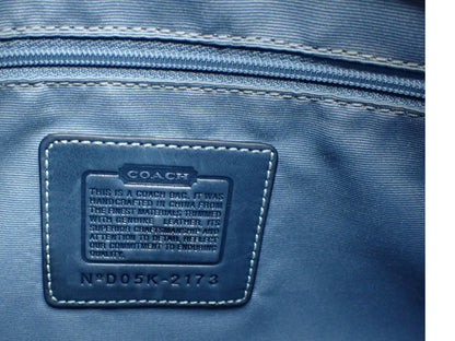COACH BLUE SIGNATURE SHOULDER BAG