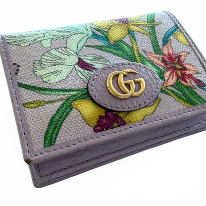 Gucci Limited Edition Floral GG Compact Wallet – Lilac